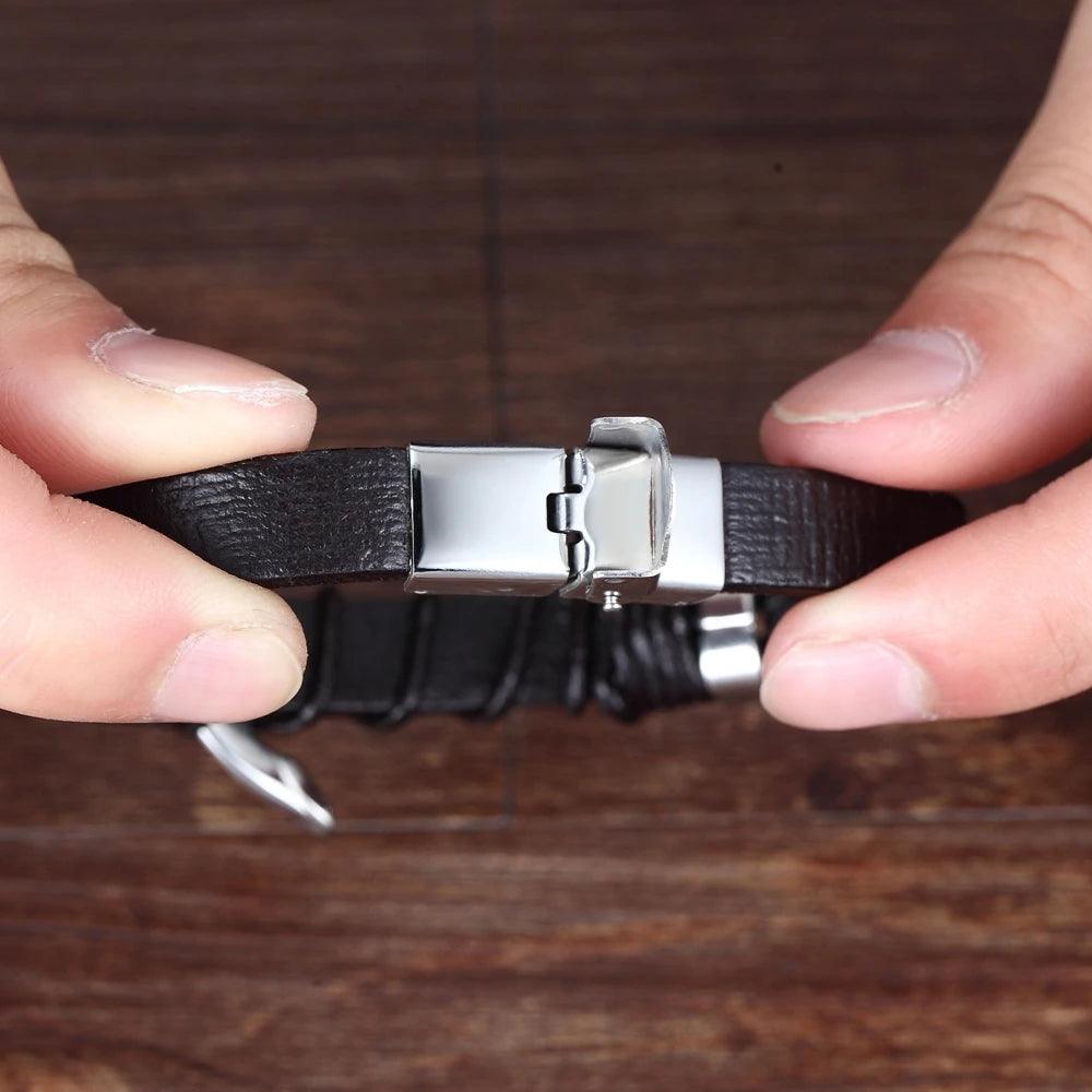 Pulseira de Couro Prata - Renns