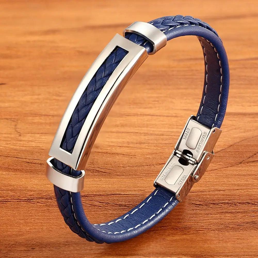 Pulseira de Couro Prata - Renns