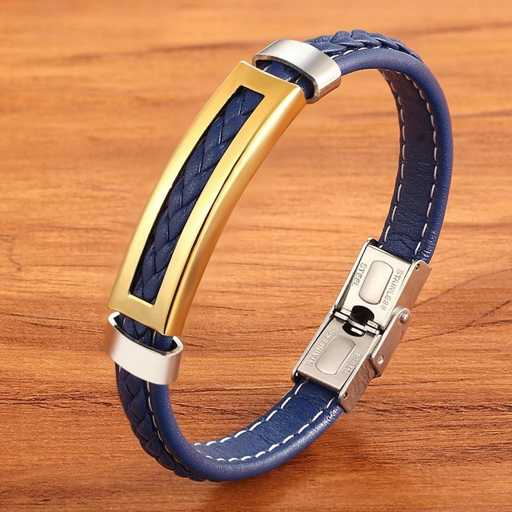 Pulseira de Couro Dourada - Renns