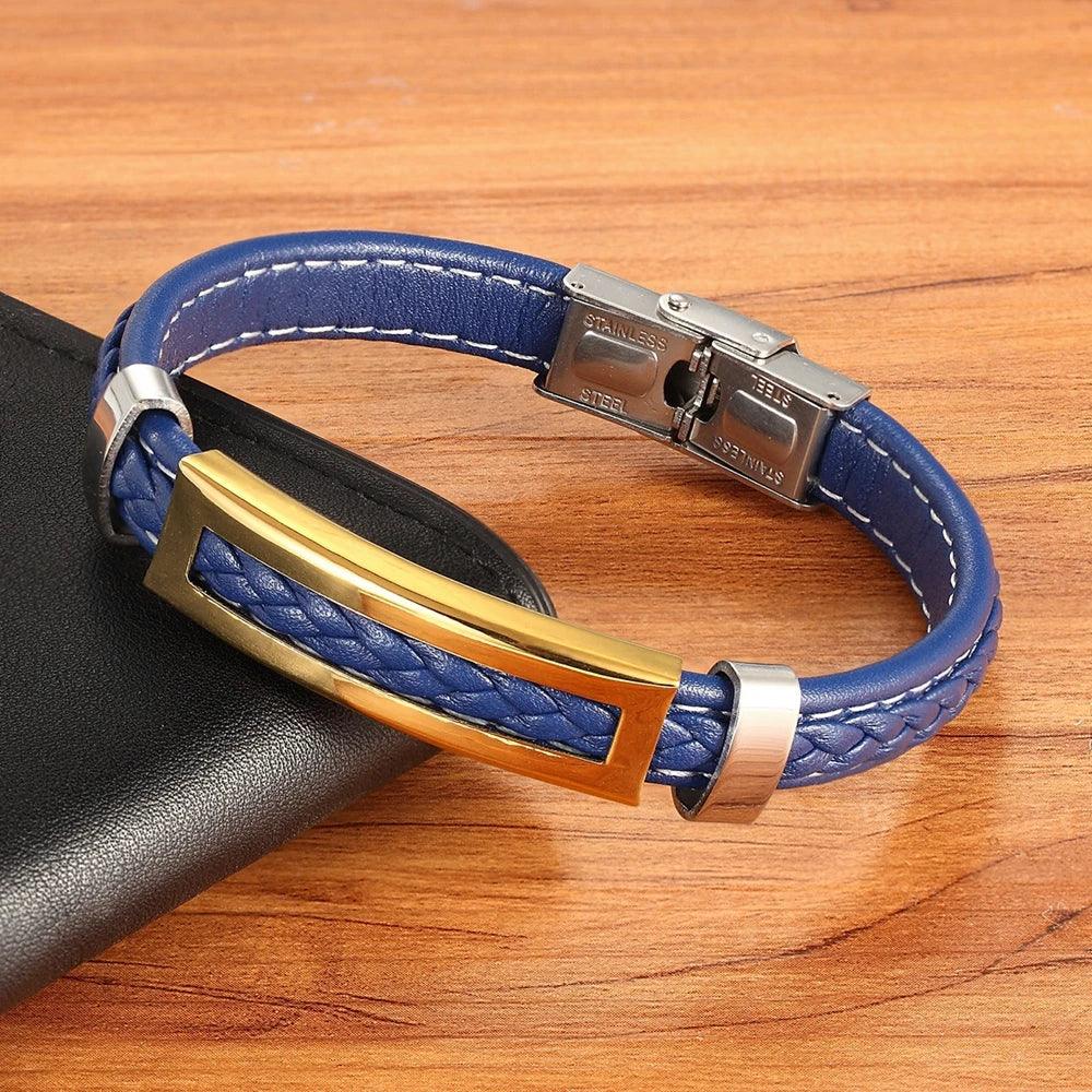 Pulseira de Couro Dourada - Renns