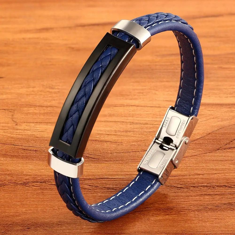 Pulseira de Couro Preta - Renns