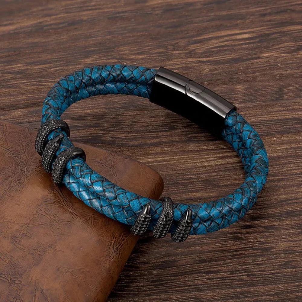 Pulseira Preta de Couro - Renns
