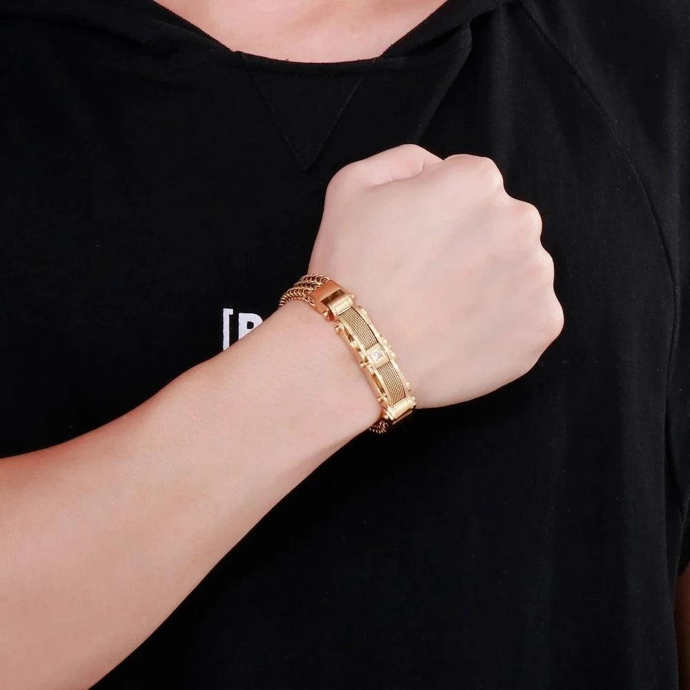 Pulseira Dourada Masculina - Renns