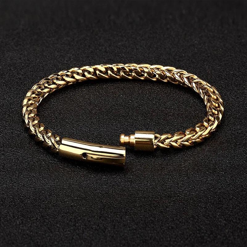 Pulseira de Ouro Masculina - Renns