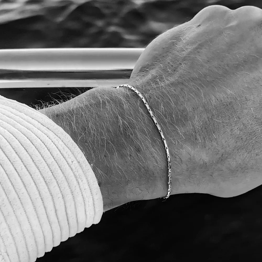 Pulseira Minimalista Ouro Branco