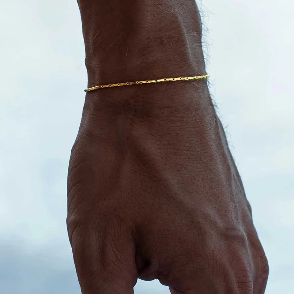 Pulseira Minimalista Ouro Branco